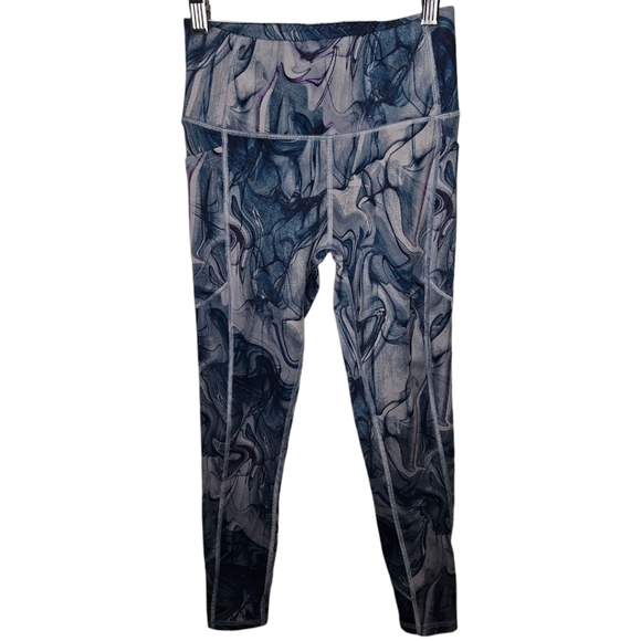 Victoria Secret Sweat On Point Flow Marble Swirl Printed High Rise Leggings - Picture 1 of 5